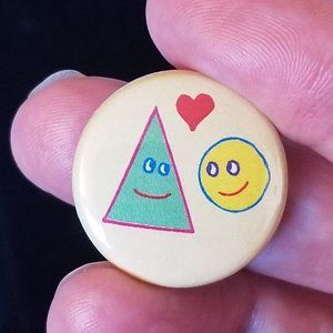 NWT Triangle Circle Smily Faces Yellow Red Green